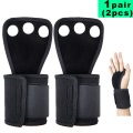 Miniatyrbild 1 av 6: Gym Tyngdlyftshandskar 3 hål kohudsläder H Hand Grip with wrap L
