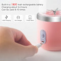 Miniatyrbild 4 av 6: 6 Blades Blender Mini Elektrisk Juicer Cup För Resor 400 Ml Bärbar Juicer Mixer USB Juice Blender Smoothie med färsk frukt 6 Blades Pink 2 Cups