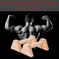 Miniatyrbild 2 av 6: 1 par armhävningar Dubbla stavstativ Gymnastik Calisthenics Handstång Trä Gym Fitness Träningsutrustning Dubbelstativ Black