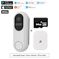 Miniatyrbild 1 av 6: 1080P Tuya Smart videodörrklocka 2,4GHz 5GHz WIFI trådlös dörrklocka Vattentät Night Vision Smart Home Video Intercom-kamera Option 6 US plug