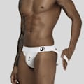 Miniatyrbild 2 av 6: Nyankomst Sexiga Reuable Män Underkläder Strukturell Skönhet Upphöjd Pounch Man Trosor Andas Herr String G-String Cueca OR213-White M