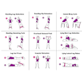 Miniatyrbild 6 av 6: 5st Resistance Band Set Yoga Elastiska band Expander Knäböj Träningsbälte Pilates Crossfit Träning Fitness Gymutrustning 5pcs green