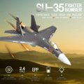 Miniatyrbild 3 av 6: SU35 2.4G 4CH Stunt RC Flygplan sexaxlig fjärrkontroll Flygplan 360° tumlande Lättflygande RC Fighter Drone Leksaker för barn With 2Bats