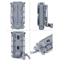 Miniatyrbild 4 av 6: Taktisk 9 mm pistol magasinsväska med Molle Clip Snabbkoppling för Glock 17 19 Beretta M9 Fastmag Hållare Militär jaktutrustning Gray