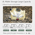 Miniatyrbild 3 av 6: TARKA Big Capacity Vattenpåse 8L Tjocka vikbara Wa Beige