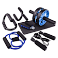 Miniatyrbild 1 av 6: AB Wheel Push Up Bar Träning Hem gymutrustning f Blue