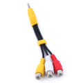 Miniatyrbild 3 av 8: 1st 3,5 mm mini aux hane stereo till 3 RCA hona eller video AV-adapter