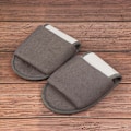 Miniatyrbild 8 av 8: 1 par Foldable Home Hotel Andningsbara Tofflor SPA Resesalong Gray