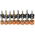 Miniatyrbild 2 av 8: 10st Hälreparationsspetsar Pins Skor tips Kranar Dowel Lifts Byt ut Apricot Heel Tip Pin: 2.4mm, Heel Tip: 8mm