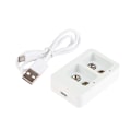 Miniatyrbild 8 av 8: 1st 2 platser 9V multifunktions smart snabb batteriladdare med L