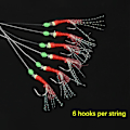 Miniatyrbild 6 av 8: Bionic Red Skin String Hooks Marusei Red Skin Shrimp Hooks Gum 3#