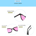 Miniatyrbild 7 av 8: Trendiga solglasögon för kvinnor design gradient färg rosa solglas H