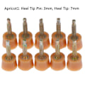 Miniatyrbild 8 av 8: 10st Hälreparationsspetsar Pins Skor tips Kranar Dowel Lifts Byt ut Apricot Heel Tip Pin: 2.4mm, Heel Tip: 8mm