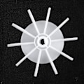 Miniatyrbild 7 av 8: Luftkompressor fläktblad 14 mm/0,5" inre hål 10 impeller 135 mm White