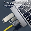 Miniatyrbild 2 av 7: USB3.0 Hub 4 Portar Förlängd Plug Slim Portable USB Splitter Lap
