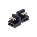 Miniatyrbild 8 av 8: 360 graders vinklad U-formad L-omvandlare Mini HD Hane till HDMI Ada A