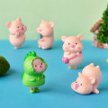 Miniatyrbild 7 av 8: Mini e Pig Figurine Djurmodell Moss Micro Landscape Home Deco C