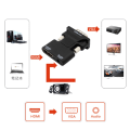 Miniatyrbild 3 av 8: HDMI hona till VGA hane-omvandlare med o Adapterstöd 1080P White