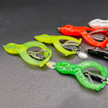 Miniatyrbild 3 av 8: Groda Mjuk Groda Lure Fiske Lure Biomorphics Bete för basfisk fluorescent yellow small