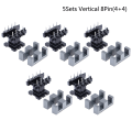 Miniatyrbild 1 av 8: 5 set EE25 4Pin 8P 10P Transformator Bobbin PC40 Ferrit Core Ver Vertical 8Pin(4+4)