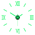 Miniatyrbild 6 av 8: 3D självlysande väggklocka Ramlös akryl DIY digital klocka vägg Luminous clock
