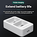 Miniatyrbild 5 av 8: 1st 2 platser 9V multifunktions smart snabb batteriladdare med L