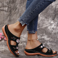 Miniatyrbild 3 av 8: Dam Sandaler Mjuk Botten Kilar Skor Dam Sommar Sandaler Med Black 39