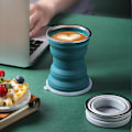 Miniatyrbild 8 av 8: Hopfällbar vattenflaskkopp 320ml Vikbar silikonkaffedrink Gray