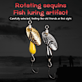 Miniatyrbild 6 av 8: Roterande spinnersked Fiskedrag Konstgjorda metallpalljetter Ba C