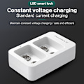 Miniatyrbild 6 av 8: 1st 2 platser 9V multifunktions smart snabb batteriladdare med L