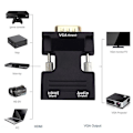 Miniatyrbild 6 av 8: HDMI hona till VGA hane-omvandlare med o Adapterstöd 1080P White