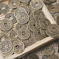 Miniatyrbild 3 av 8: 100 st Mini 10 Mm Feng Shui Lucky Coins Zinklegering Qing Dynas