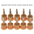 Miniatyrbild 1 av 8: 10st Hälreparationsspetsar Pins Skor tips Kranar Dowel Lifts Byt ut Apricot Heel Tip Pin: 2.4mm, Heel Tip: 8mm