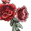 Miniatyrbild 7 av 8: 2st/ set Rose Blommor Patch Blommor broderade applikationslappar