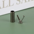 Miniatyrbild 1 av 8: 10st DIY Metal Aglets Skosnöre Kläder Cylindriska Tips Head Dark gray