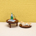 Miniatyrbild 1 av 8: 1:12 Dockhus Miniatyr Runt Te Soffbord Avslutsbord m/matt