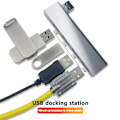 Miniatyrbild 5 av 7: USB3.0 Hub 4 Portar Förlängd Plug Slim Portable USB Splitter Lap