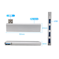 Miniatyrbild 6 av 7: USB3.0 Hub 4 Portar Förlängd Plug Slim Portable USB Splitter Lap