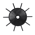 Miniatyrbild 8 av 8: Luftkompressor fläktblad 14 mm/0,5" inre hål 10 impeller 135 mm White