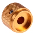 Miniatyrbild 6 av 8: Solid hopfällbar metall aluminium roterande kodare Potentiometer Volym Gold
