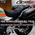 Miniatyrbild 1 av 5: Motorcykeltillbehör 3D Mesh Elasticitet Skyddande Sittdyna Sadelöverdrag i Nylon Tyg För Honda Cb500x Cb500 X