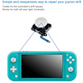 Miniatyrbillede 2 af 5: 2-pak udskiftnings-joystick analog tommelfingerpind til Switch Lite-controller - med reparationsværktøjssæt