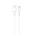 Rund ladekabel MicroUSB til USB-A 3m Hvit