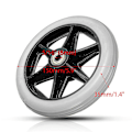 Miniatyrbillede 1 af 5: 6\" For- og baghjuls reservedele til Cardinal Rollator Walker 5/16\" (8mm) #yg