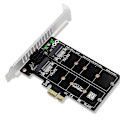 Miniatyrbillede 1 af 5: PH58 2 x M2 SATA til PCIE Adapterkort Dobbelt Disk Displaykort RAID Splitter Udvidelseskort PCIe X1
