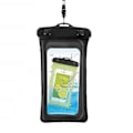 Miniatyrbillede 1 af 4: Flydende vandtæt mobiltelefon taske Universal Sort 1-pak