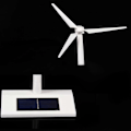 Miniatyrbild 4 av 5: 2-i-1 Vädermölla Solenergi Vindkraft Modell Student Utbildning Gåva Skrivbordsdekorationer