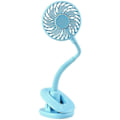 Miniatyrbillede 5 af 5: Clip On Fan USB-ventilator, Fleksibel Mini Ventilator Personlig Bord Elektrisk Ventilator - FARVE: Blå
