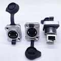 Miniatyrbilde 5 av 5: 10 stk. Ethernet Rj45 Chassis Socket NE8FDP Ethernet Gjennomgangskontakt IP65 Vanntett A