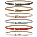 Bälte för kvinnor Mode justerbara klänningstillbehör Slim Belt 6 st